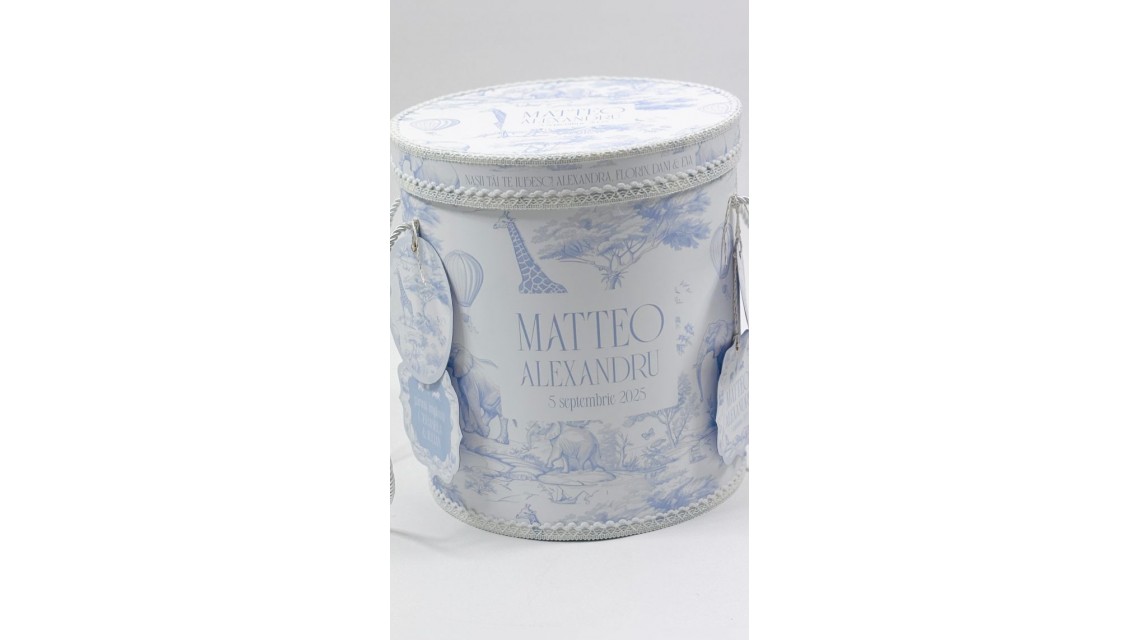 Trusou de botez Jungle Baby Toile de Jouy 10